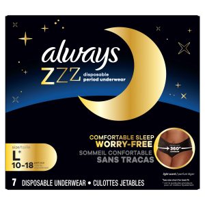 Always ZZZ Disposable Overnight Period Underwear for Women Size L